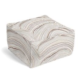 Square Pouf in Marbleous - Quarry
