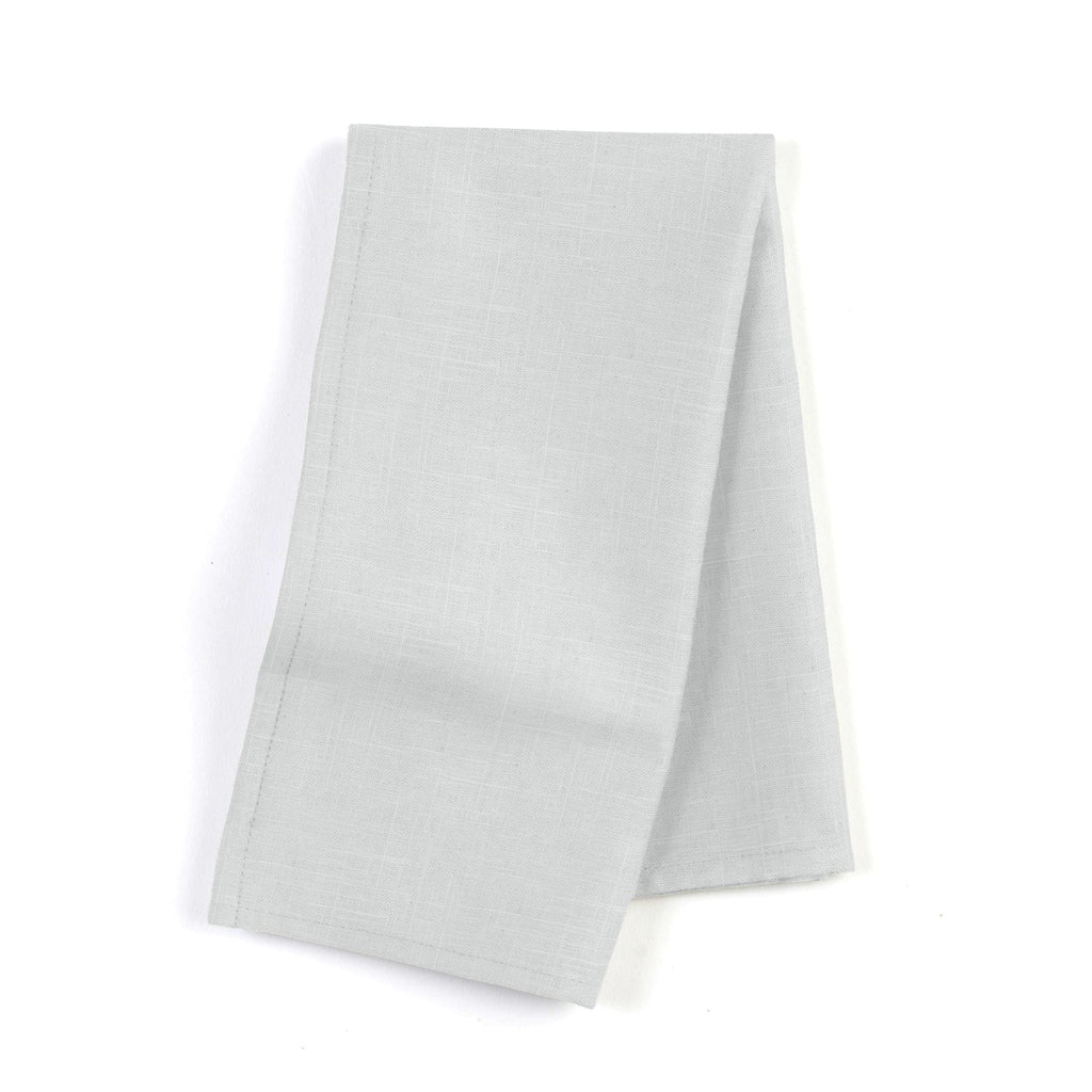 Set of 4 Napkins in Classic Linen - Silver