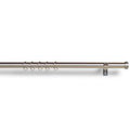 Custom Adjustable Drapery Hardware in Nickel With Halo Finial