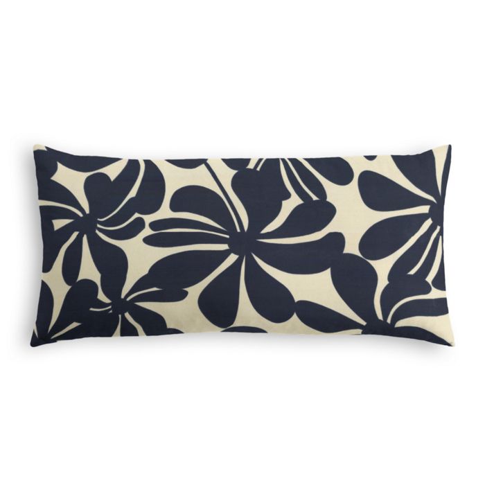 Navy blue outdoor lumbar pillow best sale