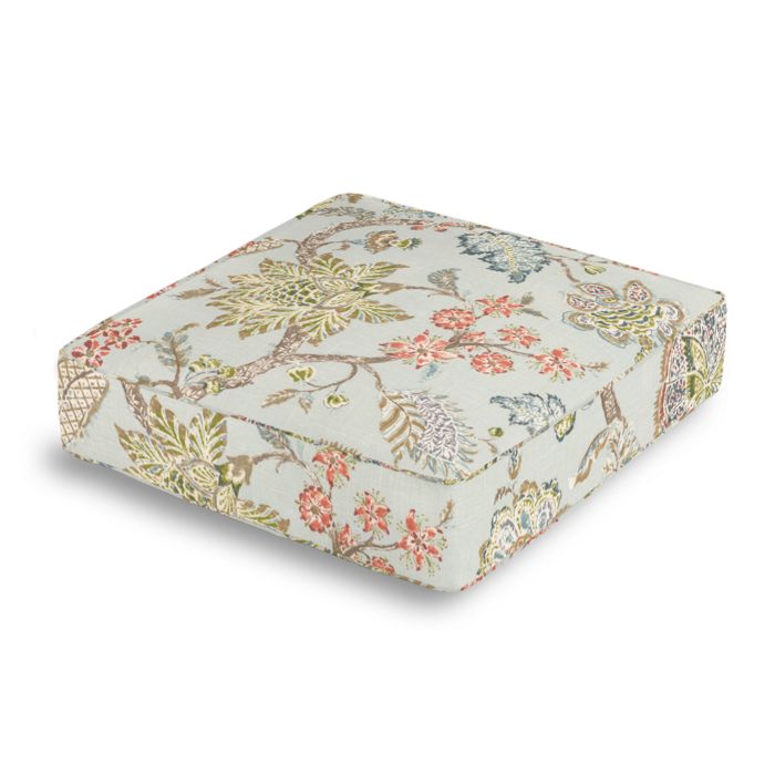 Box Floor Pillow in On The Bright Side - Chalk Blue