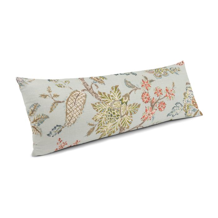 Large Lumbar Pillow in On The Bright Side - Chalk Blue