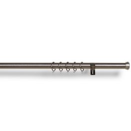 Custom Cut Drapery Hardware in Pewter With Halo Finial