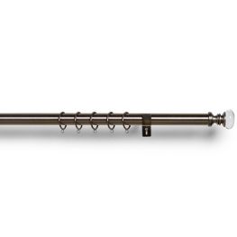 Custom Cut Drapery Hardware in Pewter With Euro Finial