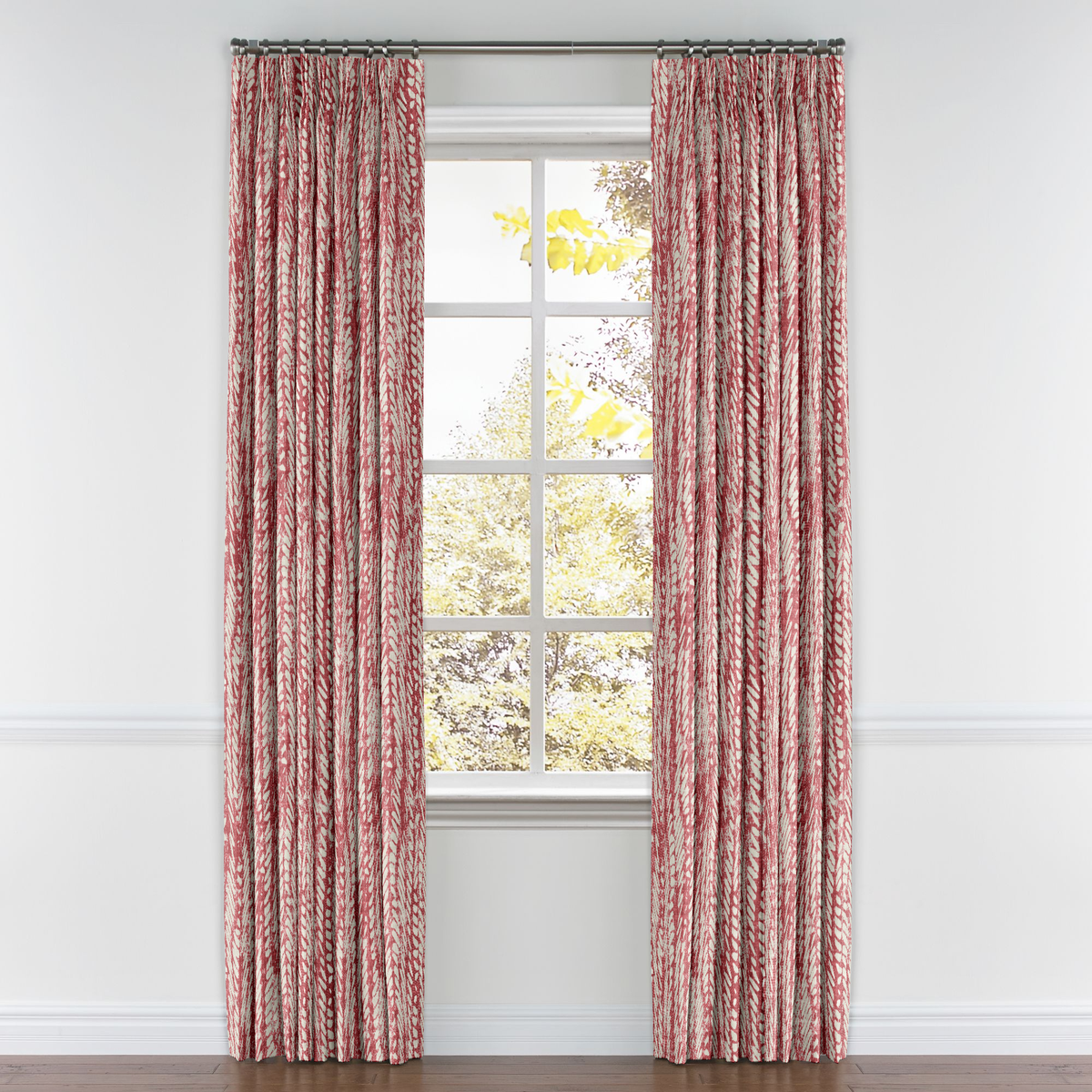 Pinch Pleat Drapery in Rope Walk - Grenadine