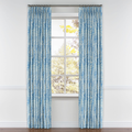 Pinch Pleat Drapery in Rope Walk - Persian Blue