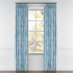 Pinch Pleat Drapery in Rope Walk - Persian Blue