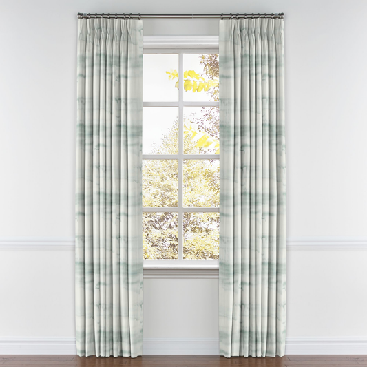 Pinch Pleat Drapery in Up In The Sky - Aqua