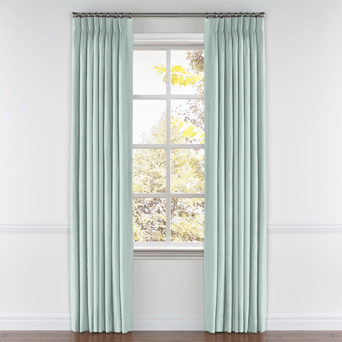 Pinch Pleat Drapery in Baldwin - Liberty Blue