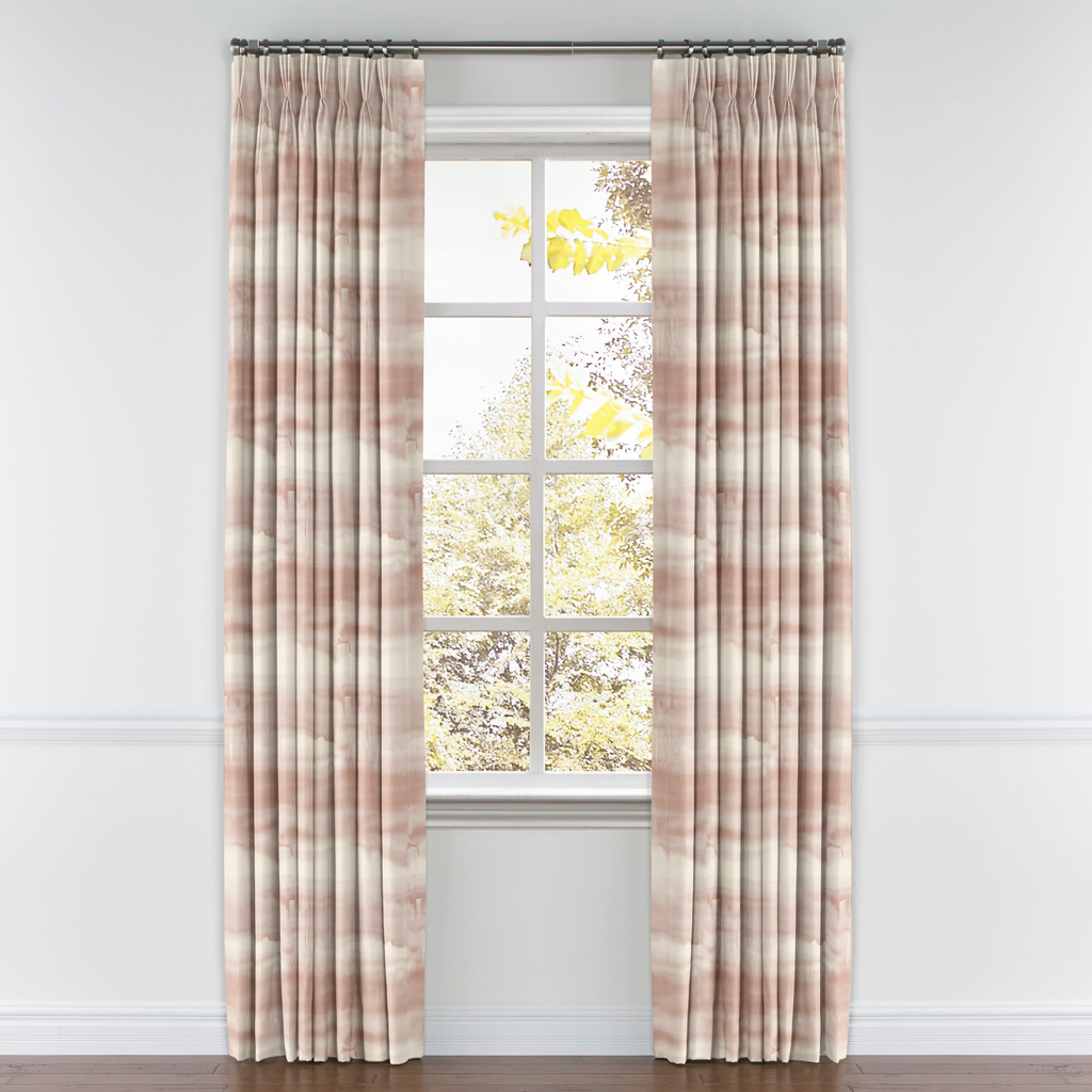 Pinch Pleat Drapery in Up In The Sky - Blush