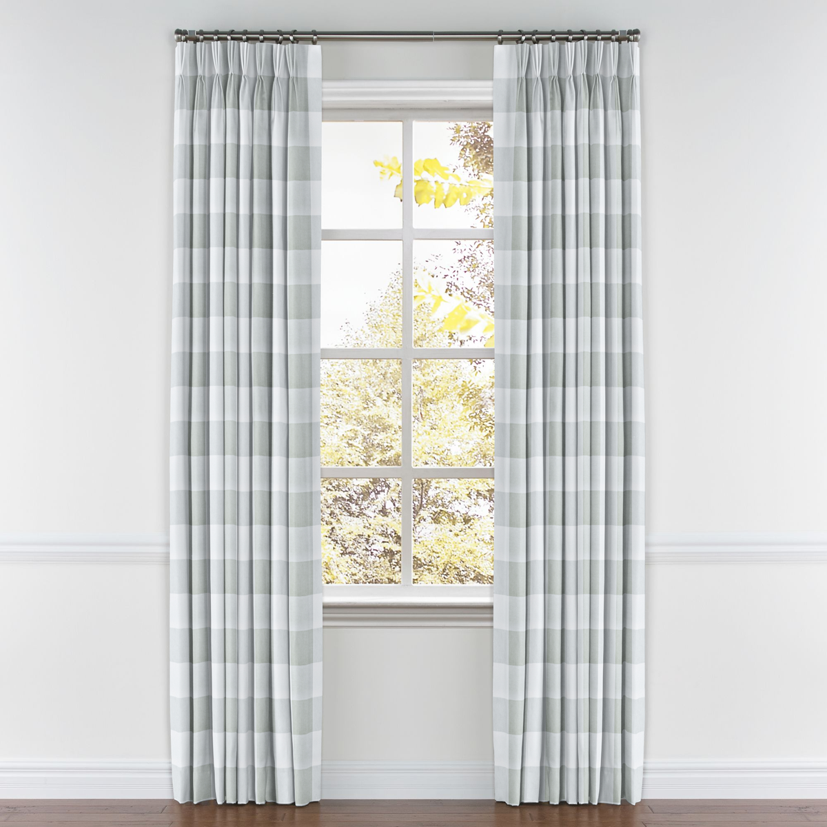 Pinch Pleat Drapery in Falmouth - Asphalt