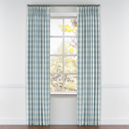 Pinch Pleat Drapery in Foxy Plaid - Harbor