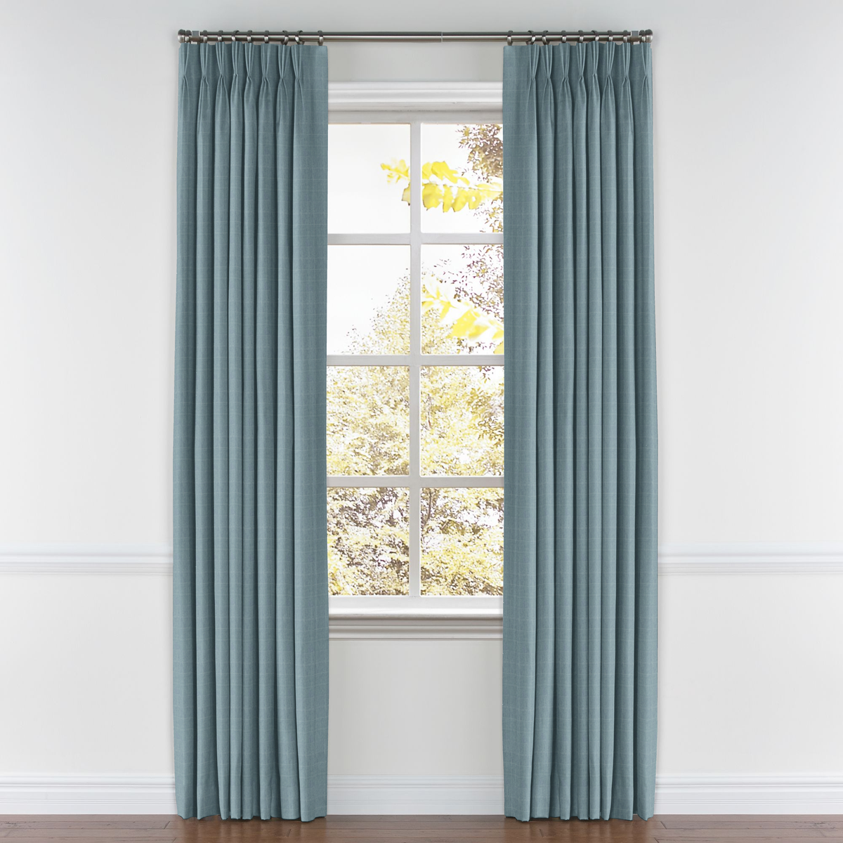 Pinch Pleat Drapery in Moray - Chambray