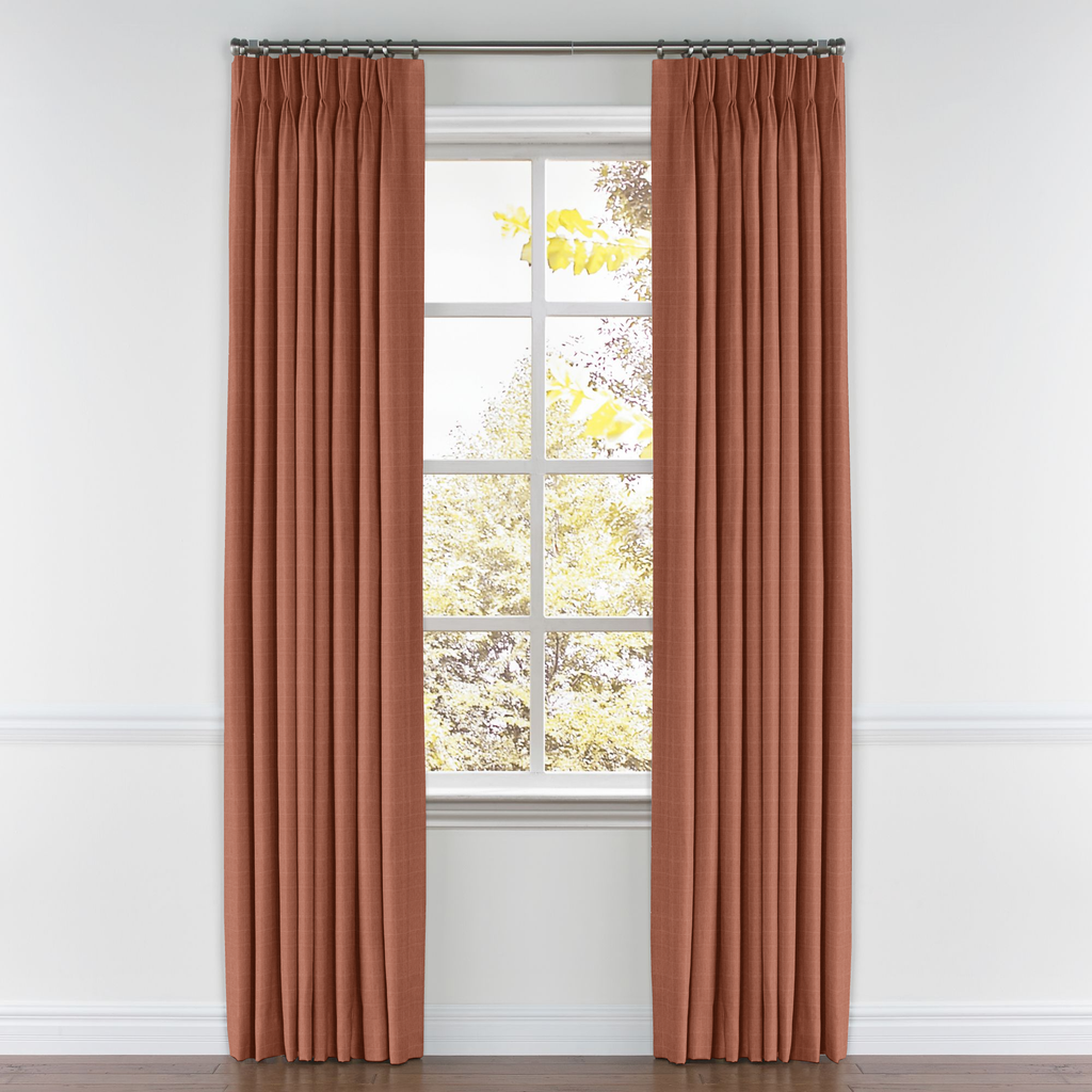 Pinch Pleat Drapery in Moray - Clay