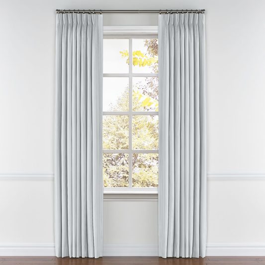 Pinch Pleat Drapery in Murali Stripe - Gray