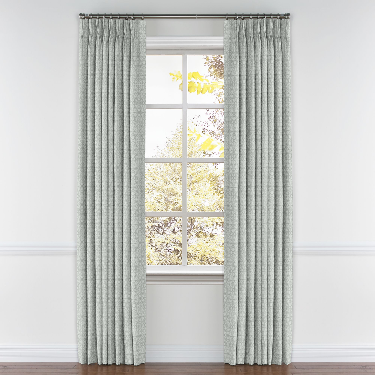 Pinch Pleat Drapery in Palazzo - Gray