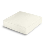 Box Floor Pillow in Pintucked In - Ivory
