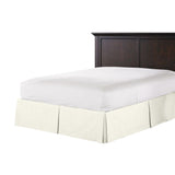 Tailored Bedskirt in Pintucked In - Ivory