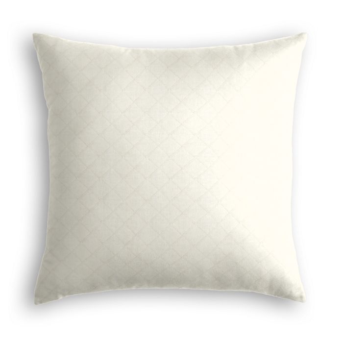 Throw Pillow in Pintucked In - Ivory