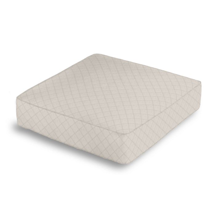 Box Floor Pillow in Pintucked In - Oyster