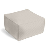 Square Pouf in Pintucked In - Oyster