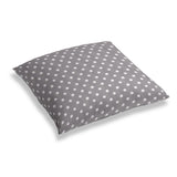 Simple Outdoor Floor Pillow in Polka Face - Pewter