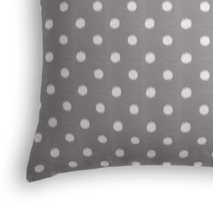Outdoor Pillow in Polka Face - Pewter