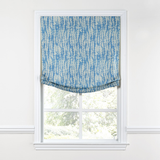 Relaxed Roman Shade in Rope Walk - Persian Blue
