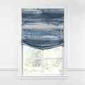 Relaxed Roman Shade in Up In The Sky - Blue