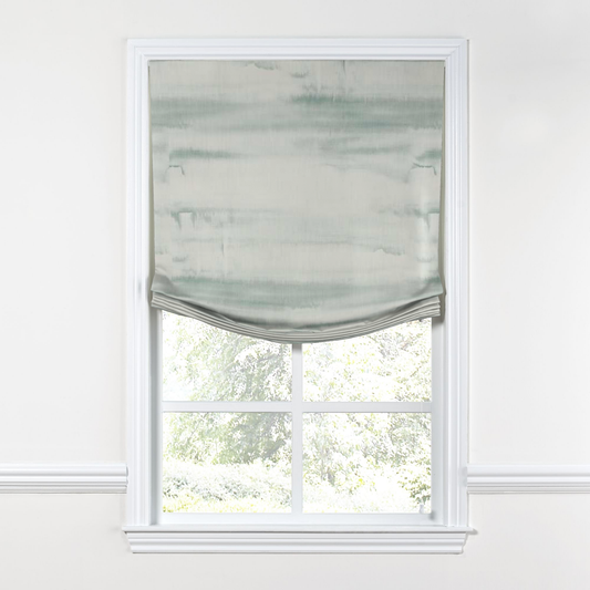 Relaxed Roman Shade in Up In The Sky - Aqua