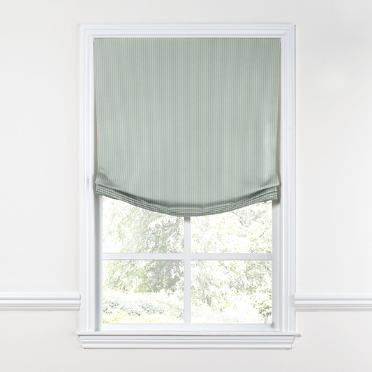 Relaxed Roman Shade in Baldwin - Cornflower