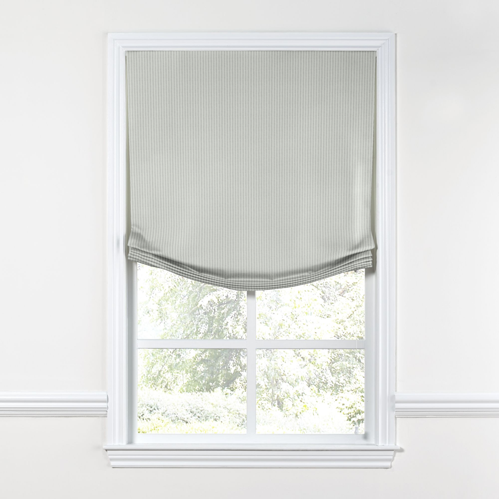 Relaxed Roman Shade in Baldwin - Fog