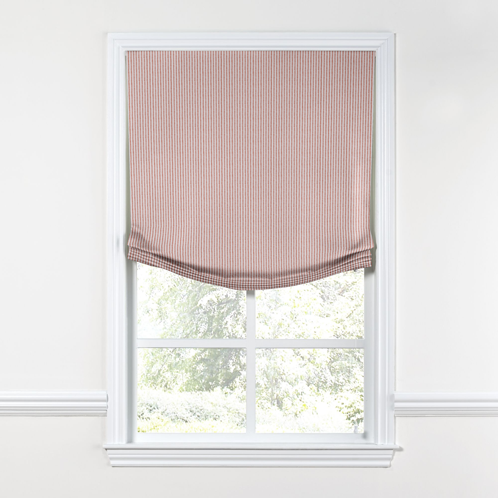 Relaxed Roman Shade in Baldwin - Scarlet