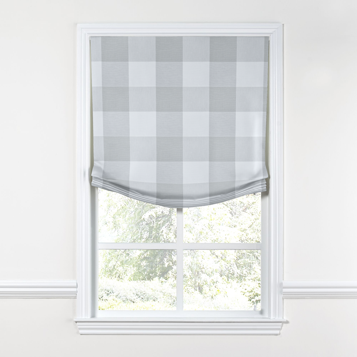 Relaxed Roman Shade in Falmouth - Vapor