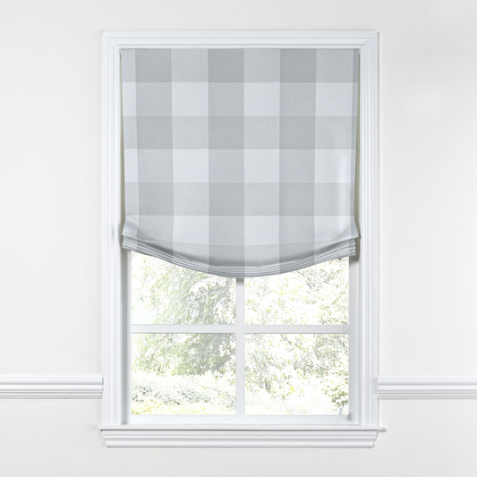Relaxed Roman Shade in Falmouth - Vapor