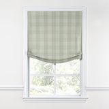 Relaxed Roman Shade in Foxy Plaid - Dune