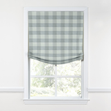 Relaxed Roman Shade in Foxy Plaid - Dusk