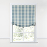 Relaxed Roman Shade in Foxy Plaid - Harbor