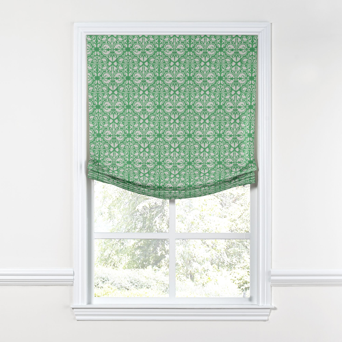 Relaxed Roman Shade in Palazzo - Lagoon