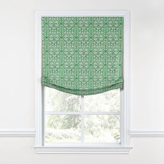 Relaxed Roman Shade in Palazzo - Lagoon