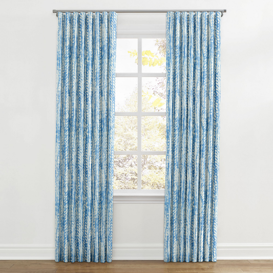 Ripplefold Drapery in Rope Walk - Persian Blue