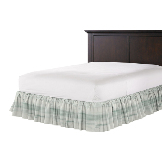 Ruffle Bedskirt in Up In The Sky - Aqua
