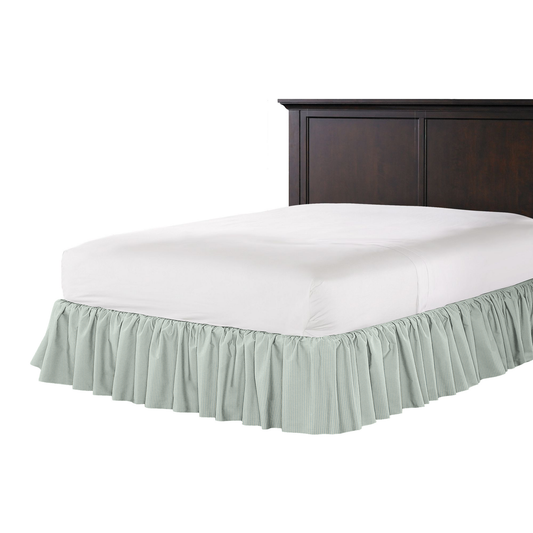 Ruffle Bedskirt in Baldwin - Cornflower