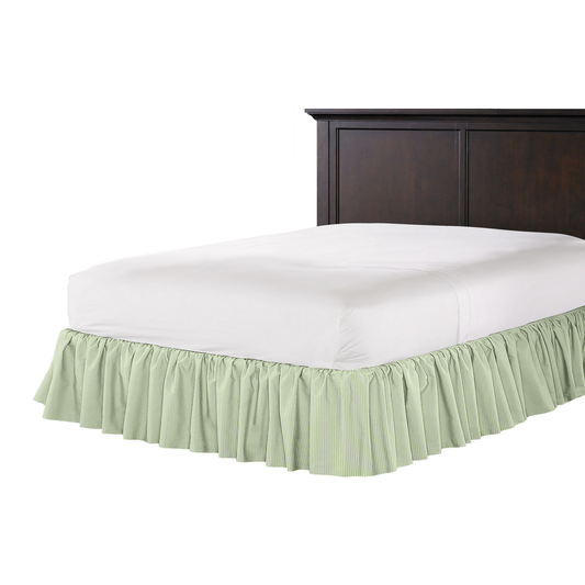 Ruffle Bedskirt in Baldwin - Grass