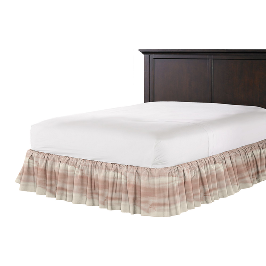 Ruffle Bedskirt in Up In The Sky - Blush