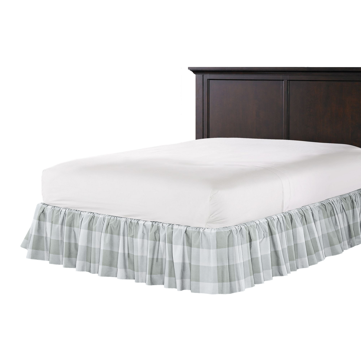 Ruffle Bedskirt in Falmouth - Asphalt