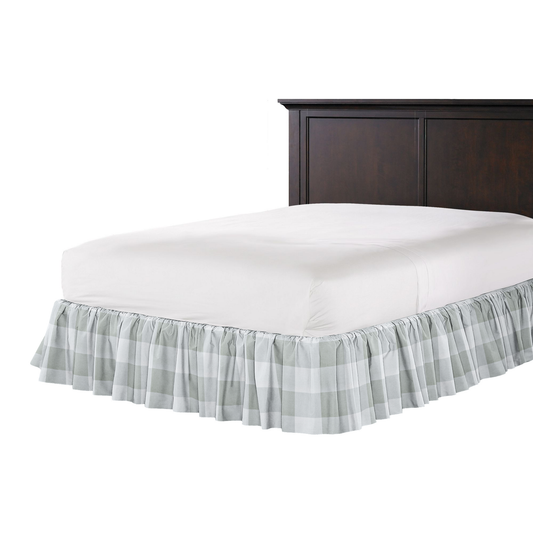 Ruffle Bedskirt in Falmouth - Asphalt