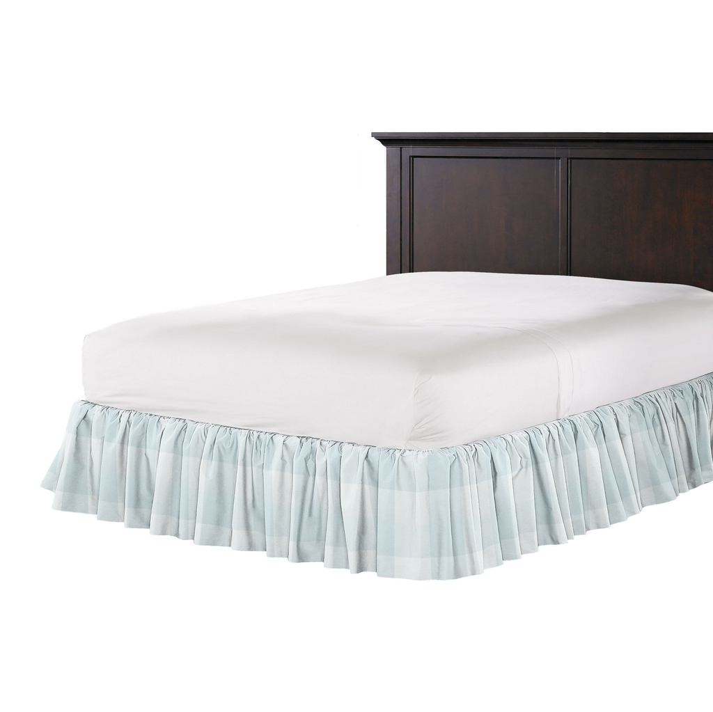 Ruffle Bedskirt in Falmouth - Frost