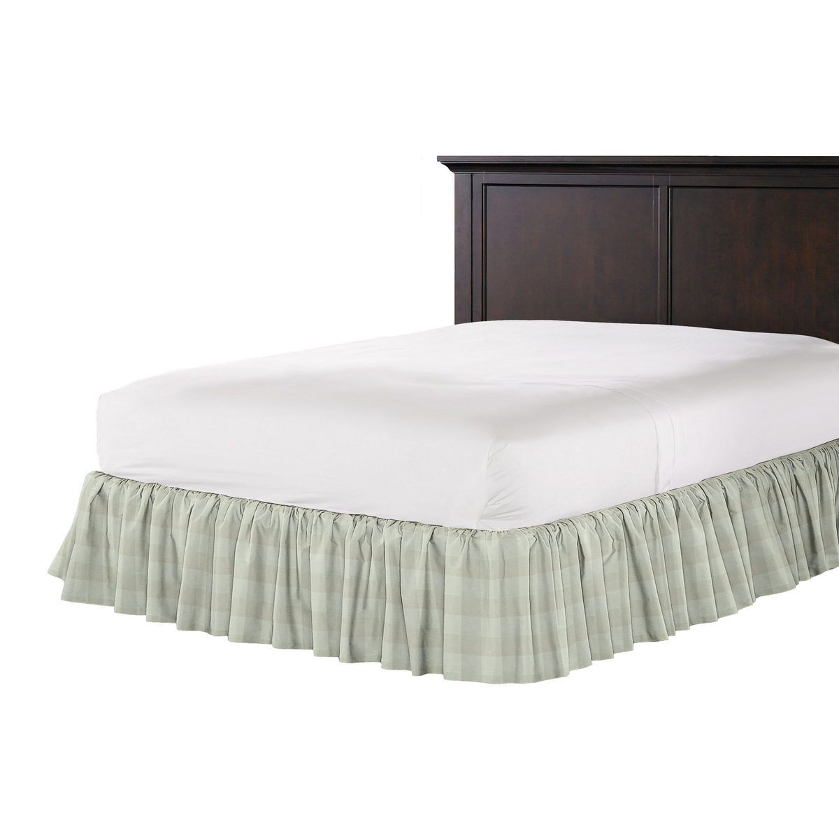 Ruffle Bedskirt in Foxy Plaid - Dune