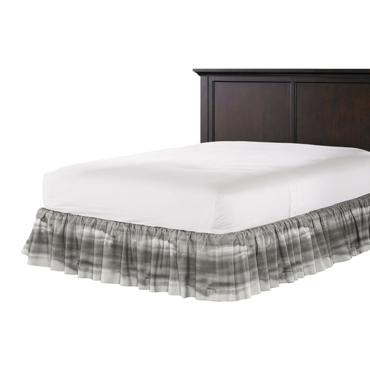 Ruffle Bedskirt in Up In The Sky - Grey